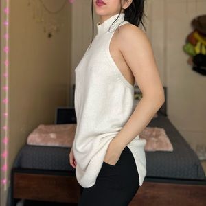 SoyerINC Cashmere Mock Neck Sweater In White Size XS